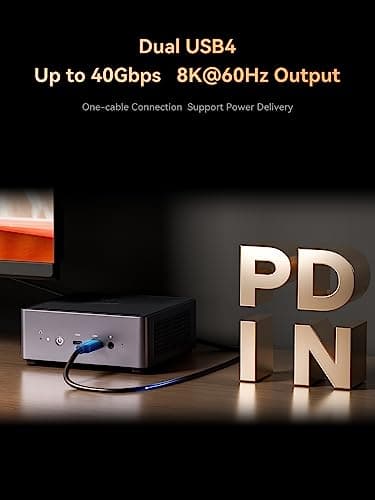 MINISFORUM Venus Series UM790 Pro Mini PC AMD Ryzen 9 7940HS(8C/16T, up to 5.2GHz) 32GB DDR5 1TB PCIe4.0 SSD Micro PC, 2xUSB4(DP|8K)/ 2xHDMI(4K)/ BT5.2/ 4xUSB3.2 Mini Tower PC - Image 5