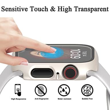 HASDON [12 Pack Case Compatible with Apple Watch 40mm SE 3 SE 2 Series 6 5 4 SE with Tempered Glass Screen Protector, Hard PC Bumper Overall Shockproof Protective Cover for iWatch 40mm Accessories - Image 5