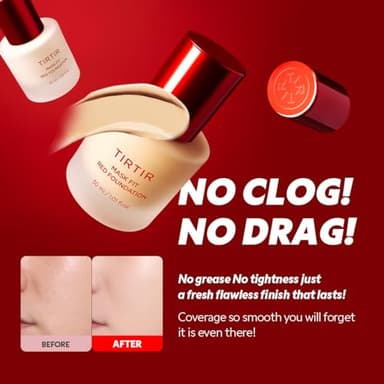 TIRTIR Mask Fit Red FoundationㅣLong Lasting Flawless Coverage, Energy Essence, Lightweight, Hydrating, Pore-Blurring, Breathable Satin Finish, Makeup, Radiant Skin, #29N Natural Beige, 1.01 Fl Oz - Image 4