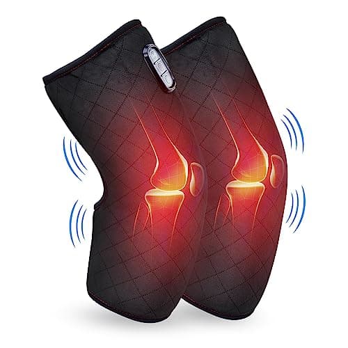 COMFIER Heated Knee Massager with Heating Pad for Knee Pain Relief,Gifts for Dad Mom Men Women,Knee Warmers Wrap,Heated Knee Pad for Men Women Seniors - Image 1
