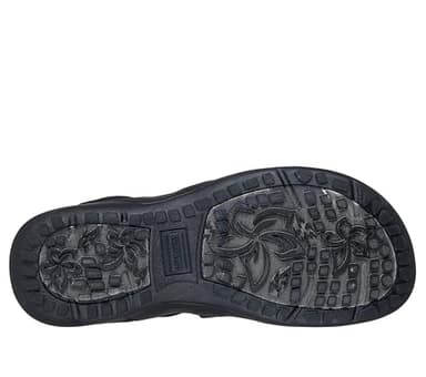 Skechers Women's Reggae Slim-Stretch Flex Hands Free Slip-ins Sandal, Black/Black, 8 - Image 2
