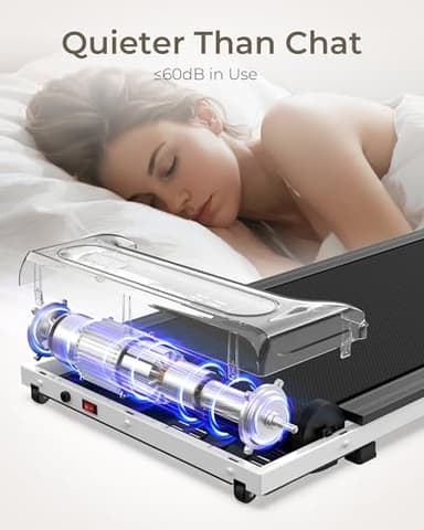 Yagud Walking Pad, Under Desk Walking pad Treadmill, 2.5HP Walking Pad with Remote and LED Display, 3 in 1 Portable Walking Pad with 265 lbs Weight Capacity for Home Office - Image 3