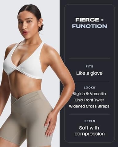 Aoxjox Women's Workout Sports Bras Fitness Satara Low Impact Bra Yoga Crop Tank - Image 6