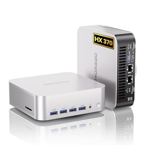 GEEKOM A9 Max AI Mini PC with AMD Ryzen AI 9 HX 370 (80 TOPS) | Radeon 890M, 32GB DDR5 RAM 2TB NVMe SSD, Mini Gaming PC Windows 11 Pro/WiFi 7/BT 5.4/8K Qual Display (HDMI 2.1/USB4/DP1.4)/2.5G Dual LAN - Image 1