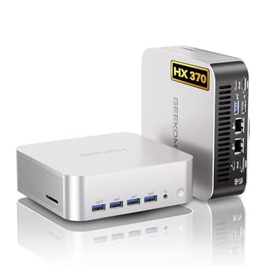 GEEKOM A9 Max AI Mini PC with AMD Ryzen AI 9 HX 370 (80 TOPS) | Radeon 890M, 32GB DDR5 RAM 2TB NVMe SSD, Mini Gaming PC Windows 11 Pro/WiFi 7/BT 5.4/8K Qual Display (HDMI 2.1/USB4/DP1.4)/2.5G Dual LAN - Image 1