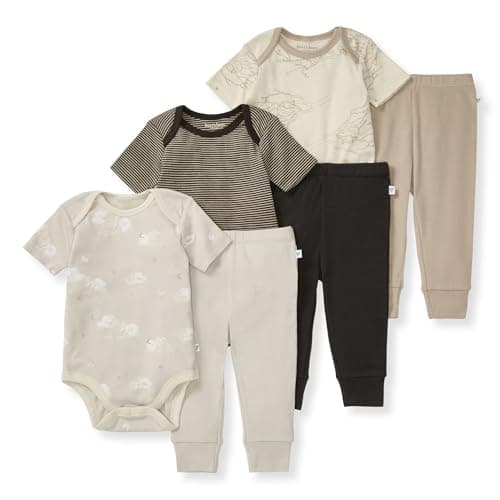 Burt's Bees Baby Unisex Baby Bodysuit & Pant Set, 100% Organic Cotton - Image 1