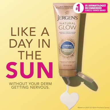Jergens Natural Glow +Firming Self Tanner Body Lotion, Fair to Medium Skin Tone, Sunless Tanning Moisturizer with Collagen and Elastin. Helps to Visibly Reduce Cellulite, 7.5 Fl Oz - Image 3