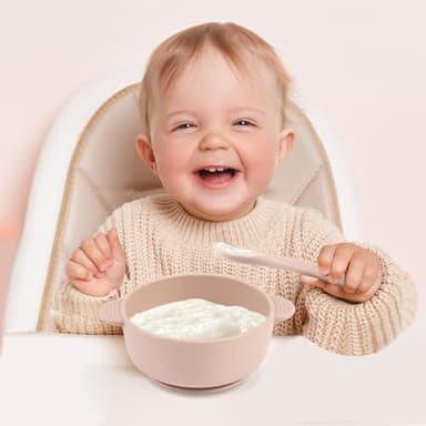 Eascrozn Silicone Baby Feeding Set, 3 Pack Baby Bowls with Suction and 3 Pack Baby Spoons for Babies Toddlers Kids, BPA Free, Baby Utensils Feeding Supplies, Microwave and Dishwasher Safe - Image 4