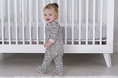 Gerber Baby Girls 4 Pack Sleep 'N Play Footie Leopard Pink 0-3 Months - Image 5
