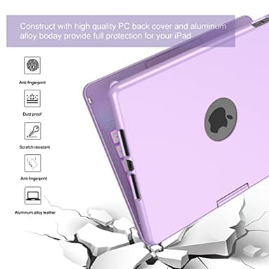 HOTLIFE Case with Keyboard for iPad 10.2,Touch Trackpad Keyboard Case for iPad 9th Generation/8th/7th Gen, 10 Corlor Backlit - 360° Rotatable Protective Cover with Pencil Holder - Image 4