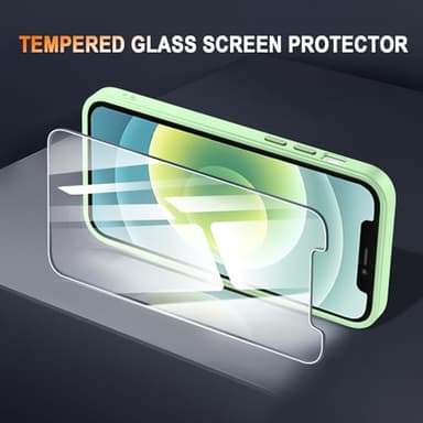 WRJ Case Designed for iPhone 12/12 Pro, Translucent Magnetic Phone Case for Women Men [Compatible with Magsafe] Slim Anti-Fingerprints Shockproof Protective Cover with Screen Protector-Mint Green - Image 7