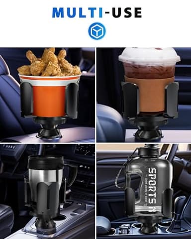 IPOW 2Pack Car Cup Holder Expander with Adjustable Holder & Base, Compatible with Yeti Ramblers, Hydro Flasks Most Coffee Mugs Bottles & Cups - Image 4