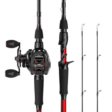 KastKing Royale Legend II Casting Fishing Combos, 6'6'' M Twin Tips Rod, Left Handed - Image 1