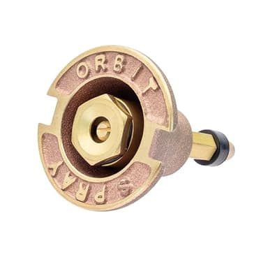 Orbit 54070 Brass Pop-Up Flush Head Sprinkler with Full Pattern Spray Nozzle - Image 1