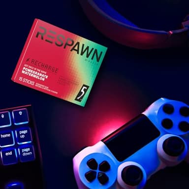 RESPAWN Energy and Focus Gum by Razer, Recharge Chewing Gum Sugar-Free - Pomegranate Watermelon, 15 Count (Pack of 10) - Image 8
