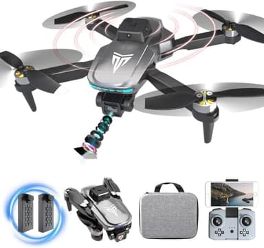 Drone, Drones with camera for adults 4k, Drones for kids 8-12, Brushless Motor, FPV Foldable Drone, Carrying Case, 40 mins Battery Life, Christmas gifts, 360° Flip, APP Control - Image 1