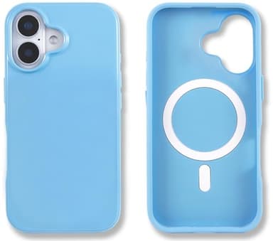 Sonix Case for iPhone 16 | Compatible with MagSafe | 10ft Drop Tested | Gloss Light Blue - Image 1