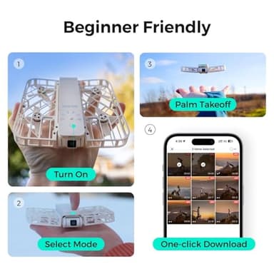 HOVERAir X1 Drone with Camera, Self-Flying Camera Drone with Follow Me Mode, Foldable Mini Drone with HDR Video Capture, Palm Takeoff, Intelligent Flight Paths, Hands-Free Control White (Combo Plus) - Image 5
