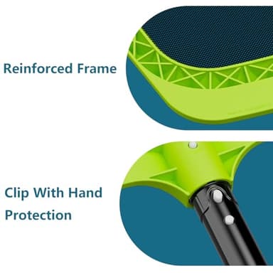 Sepetrel Pool Skimmer Net - Professional Heavy Duty Reinforced Frame Nylon Flat Leaf Rake Net,for Spa Pond Swimming Pool, Cleaning Supplies and Accessories, (Pole Not Included) - Image 5