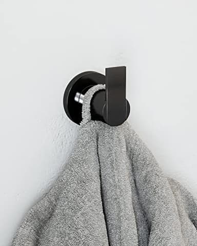 Design House 582676 Eastport Contemporary Robe Hook for Bathroom Bedroom Closet or Kitchen Matte Black - Image 3