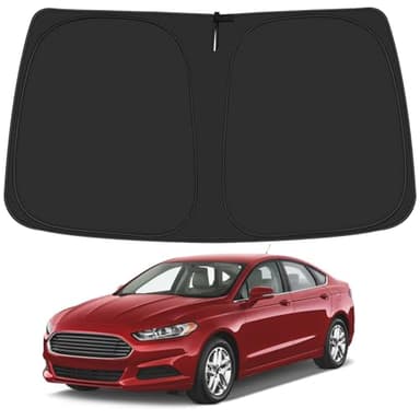 ULROLIT Windshield Sun Shade for 2013-2021 Fo-rd Fusion Accessories, Foldable Window Sunshade Sun Visor Protector, Front Windshield Sunshade Sun Shield Blocks UV Rays Heat - Image 1