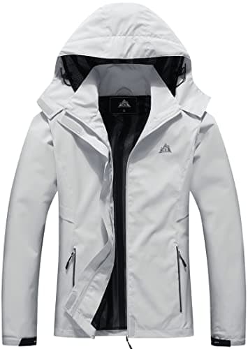 MOERDENG Women's Waterproof Rain Jacket Lightweight Raincoat Hooded Hiking Jacket Softshell Windbreaker - Image 1