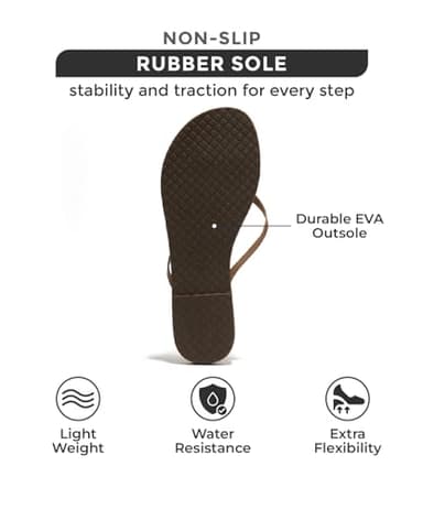 Project Cloud Flip Flops for Women - Memory Foam Flats Summer Sandals for Women 2025 - Vegan Leather Lightweight Womens Sandals Summer Beach Essentials Slides (Foundations, Taupe, 8.5) - Image 4