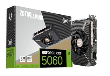 ZOTAC Gaming GeForce RTX 5060 Solo DLSS 4 8GB GDDR7 128-bit 28 Gbps PCIE 5.0 Gaming Graphics Card, SFF-Ready Ultra Compact Card, ZT-B50600G-10L - Image 1