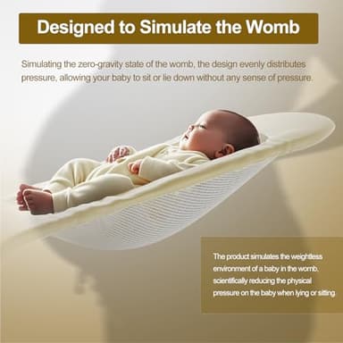 3-in-1 Portable Baby Bouncer & Rocker Chair for Newborn to Toddler - 4 Adjustable Recline Positions, Breathable Cotton Fabric, Natural Vibration, Supports Up to 33 lbs (Oatmeal Khaki) - Image 2