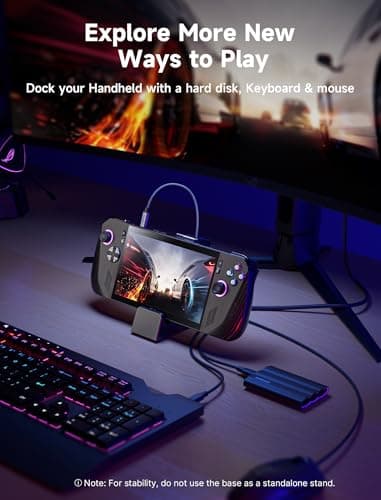 JSAUX Docking Station Compatible with ROG Ally X/ROG Ally/Steam Deck/Legion Go/Legion Go S, 6-in-1 ROG Ally X Dock with HDMI 4K@120Hz, Gigabit Ethernet, USB A & USB C 3.2 Gen 1, 100W Charging - HB0609 - Image 6