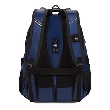 SwissGear 1900 ScanSmart 17” Laptop Backpack Navy Ballistic – Reflective Tech Backpack with ScanSmart Compartment – Multiple Organizer Pockets & RFID Scan Blocking Technology - Image 8