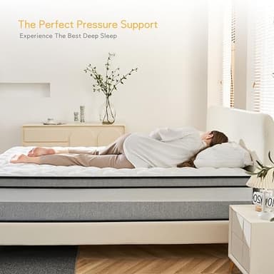 Giovanly Full Mattress, 12 Inch Full Size mattresses | Medium Firm - Cooling Gel Memory Foam & Zoned Pocket Coils for Pressure Relief, Spinal Alignment & Extra Lumbar Support | Motion Isolation | - Image 4