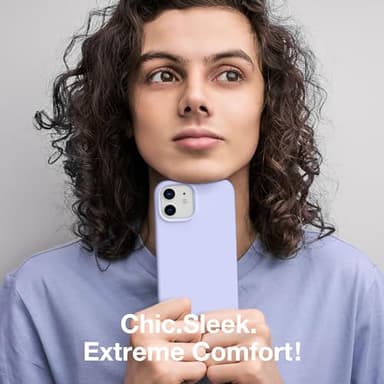 GONEZ Magnetic for iPhone 12 Case / 12 Pro Case, Compatible with MagSafe, [Screen Protector + Camera Lens Protector], Silicone Shockproof Anti-Scratch Protective Phone Case 6.1 inch, Lilac - Image 9