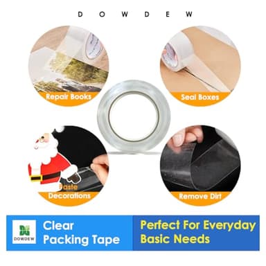 DowDew Clear Packing Tape, [36 Pack] Heavy Duty Packaging Tape 1.88 Inch x 110 Yards Ultra Strong Refill Rolls for Shipping Mailing Moving 3,960 Total Yards - Image 9