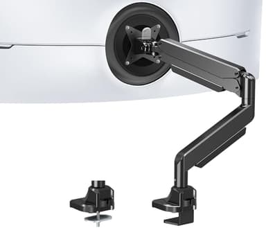MOUNT PRO Single Monitor Mount for Max 43 Inch Ultrawide Computer Screen, Premium Aluminum Heavy Duty Monitor Arm Holds 6.6lbs to 33lbs, Gas Spring Full Motion Display Desk Stand, VESA Mount - Image 1