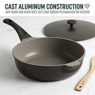 Goodful All-in-One Pan, Multilayer Nonstick, High-Performance Cast Construction, Multipurpose Design Replaces Multiple Pots and Pans, Dishwasher Safe Cookware, 11-Inch, 4.4-Quart Capacity, Graphite - Image 6