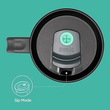 Owala Stainless Steel Triple Layer Insulated Travel Tumbler with Spill Resistant Lid, Straw, and Carry Handle, BPA Free, 40 oz, Gray (Foggy Tide - Image 5