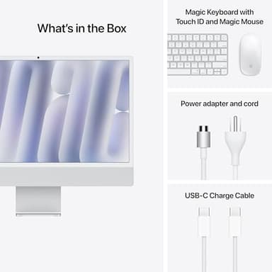 Apple 2024 iMac All-in-One Desktop Computer with M4 chip with 10-core CPU and 10-core GPU: Built for Apple Intelligence, 24-inch Retina Display, 16GB Unified Memory, 512GB SSD Storage; Silver - Image 6