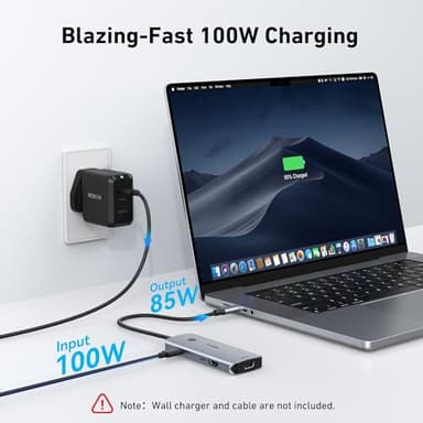 Docking Station USB C to Dual HDMI Adapter, MOKiN USB C Hub Du al HD MI Monitors for Windows,US B C Adapter with Dual HDMI,3 USB Port,PD Compatible for Dell XPS 13/15, Lenovo Yoga,etc - Image 5