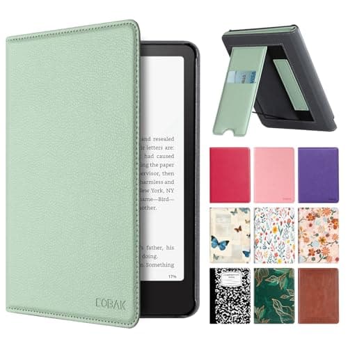 CoBak Stand Case for Kindle Paperwhite 12th Gen (7", 2024, SA568B SA569P) and Kindle Colorsoft Signature Edition – Not for 6.8" and 6" Models, Hand Strap, Auto Sleep Wake, Hard Shell, Snut Fit, Sage - Image 1