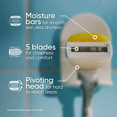 Gillette Venus ComfortGlide Womens Razor Blade Refills, 4 Count, Infused with Olay Coconut Scent - Image 2