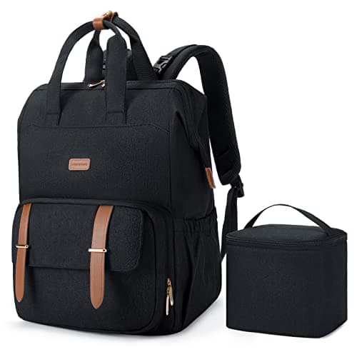 mommore Breast Pump Bag Backpack for Spectra S1,S2 Medela with Cloor Storage Bag Large Diaper Bag Backpack for Working Moms with 15.6 inch Laptop Sleeve, Black - Image 1