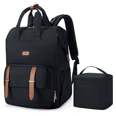 mommore Breast Pump Bag Backpack for Spectra S1,S2 Medela with Cloor Storage Bag Large Diaper Bag Backpack for Working Moms with 15.6 inch Laptop Sleeve, Black - Image 1