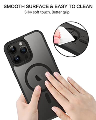 BENTOBEN Magnetic for iPhone 13 Pro Max Case, [Compatible with MagSafe] Translucent Matte Frosted Anti-Fingerprint Slim Shockproof Women Men Protective Cover Case for iPhone 13 Pro Max 6.7",Black - Image 5