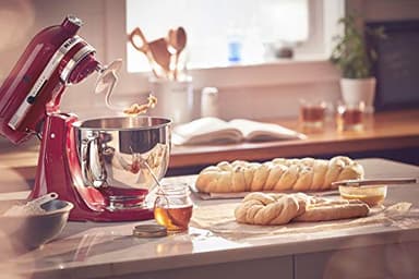 KitchenAid Value Bundle Artisan Series 5 Quart Tilt-Head Stand Mixer with Included Flex Edge Beater, KSM150FEER, Empire Red - Image 6