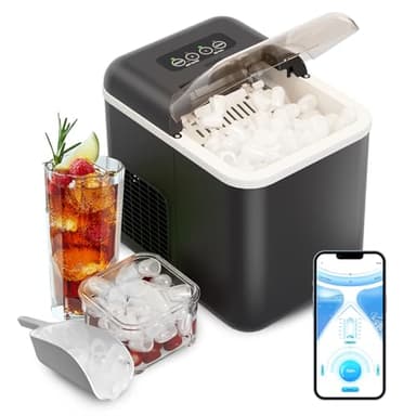 CSIHOP Countertop Ice Maker, Portable Countertop Ice Maker with App & Voice Control, 9 Bullet Ice Cubes in 6 Mins, 26Lbs/24H Self-Cleaning, Compact Ice Machine for Home Kitchen Office - Image 1
