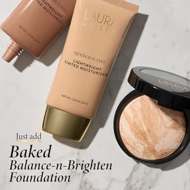 LAURA GELLER NEW YORK Quench-n-Tint Hydrating Foundation - Light/Medium - Sheer to Light Buildable Coverage - Natural Glow Finish - Lightweight Formula with Hyaluronic Acid - Image 7