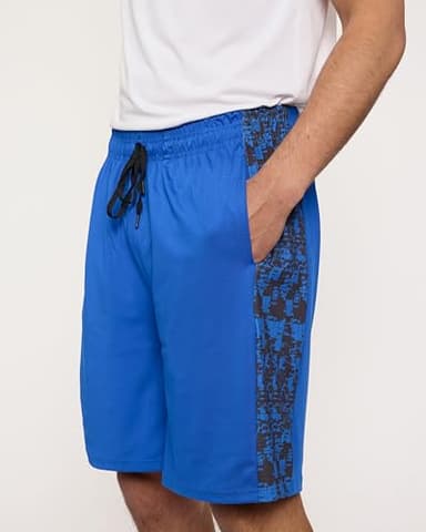 Real Essentials Men’s 5 Pack: 9" Dry-Fit Shorts – Athletic Gym, Workout, Basketball, Running, Casual Lounge Active Pockets, Set 11, XL - Image 4