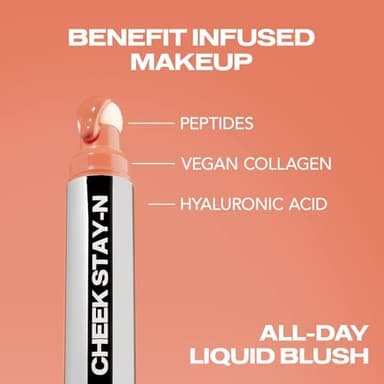Sacheu Cheek STAY-N Liquid Blush for Cheeks — High Pigment, Buildable, Lightweight Cream Blush for Dewy & Radiant Flushed Cheeks — Long-lasting & Cruelty Free, I'm Playful - Image 6