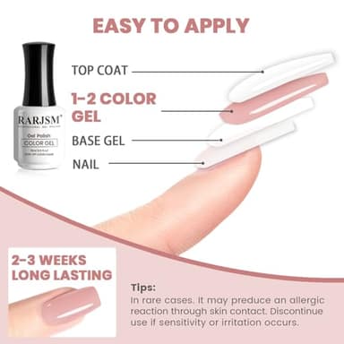 RARJSM Nude Gel Nail Polish Gray Mauve Pink Neutral Skin Tone Sheer Jelly Gel Polish 1PC 15ml Single Bottle Cream Transparent Pink Nail Gel Polish Soak off UV LED Cured for Home Salon DIY Manicure - Image 6